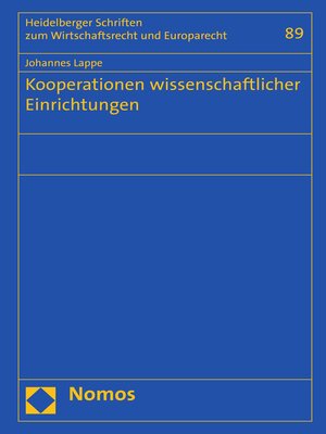 cover image of Kooperationen wissenschaftlicher Einrichtungen